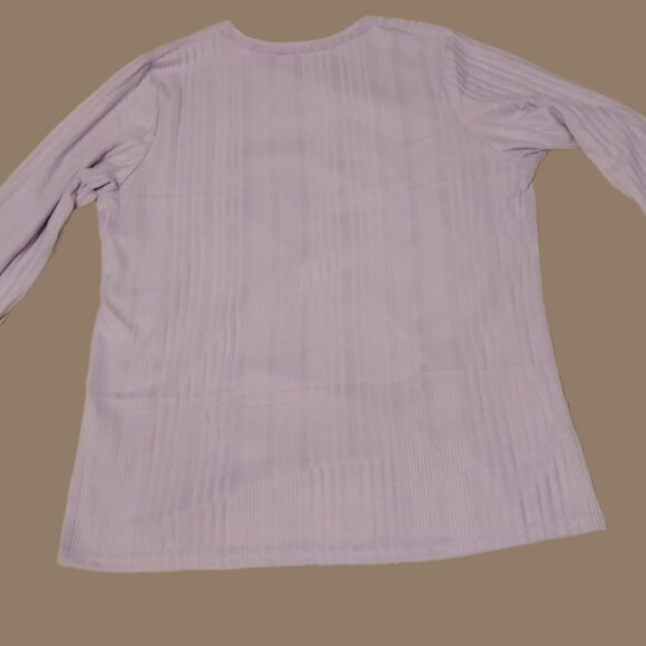 Casual Long-Sleeve Ribbed Tunic - Picture 4 of 6